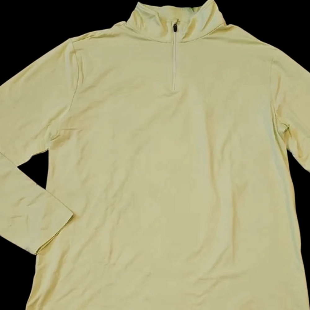 01.Algo Unisex Performance Quick Dry 1/4 Zip Pullover Shadow Lime SM (6-7) NWOT